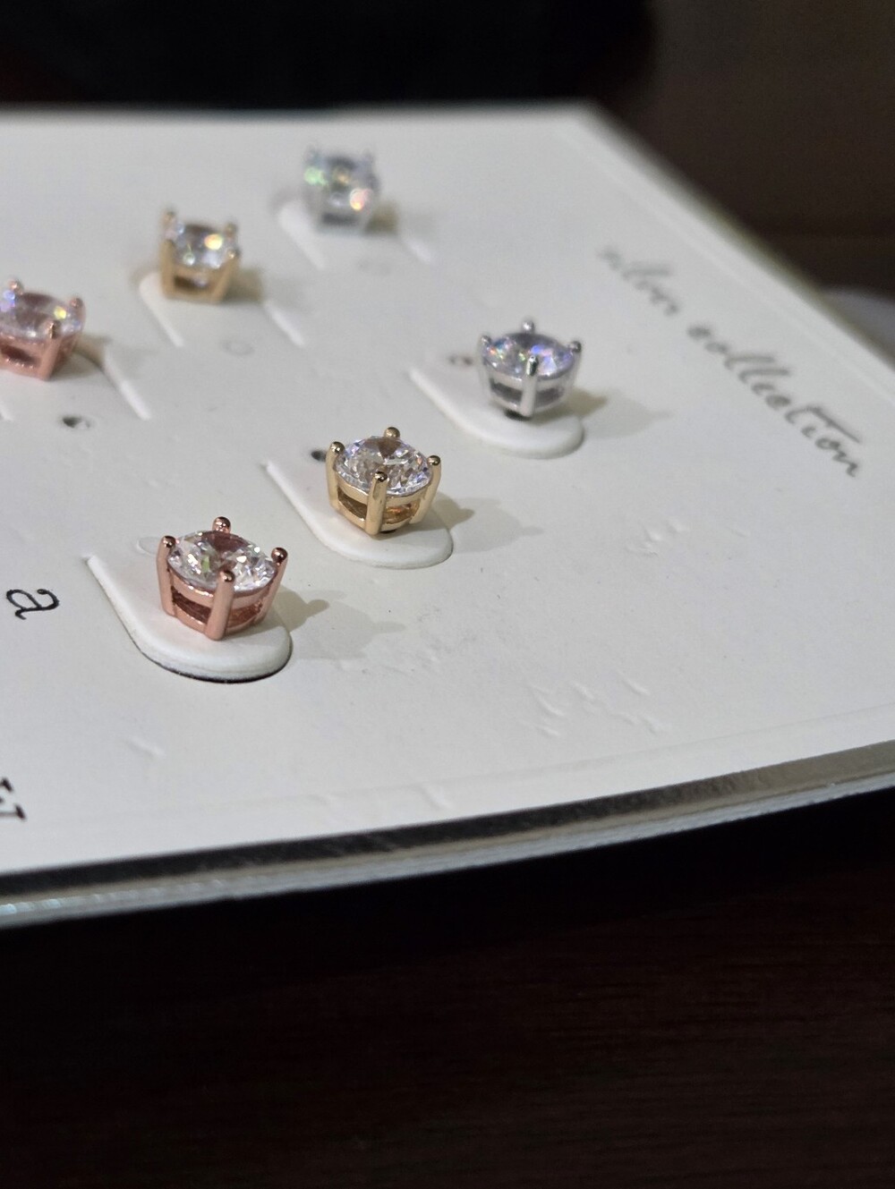 a.new.day Sterling Silver Cubic Zirconia Stud Earrings Set